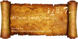 Ősze Tanázia névjegykártya